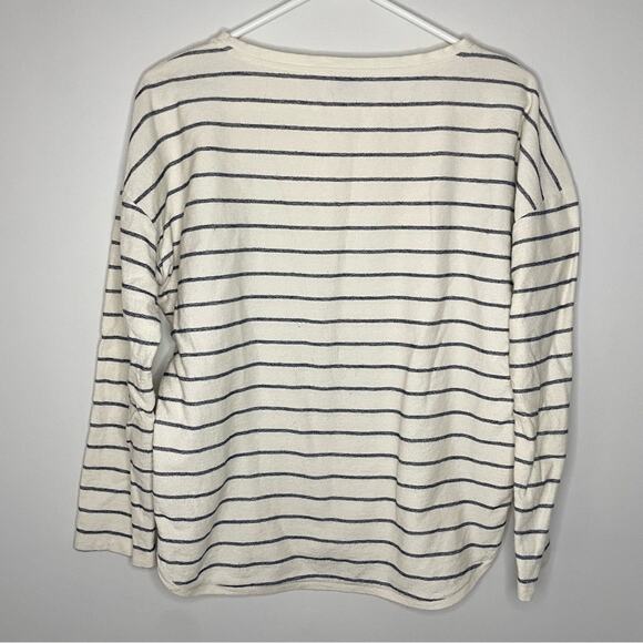 Anthro Postage Stamp Striped Long Sleeve Shirt Size S - Picture 4 of 4